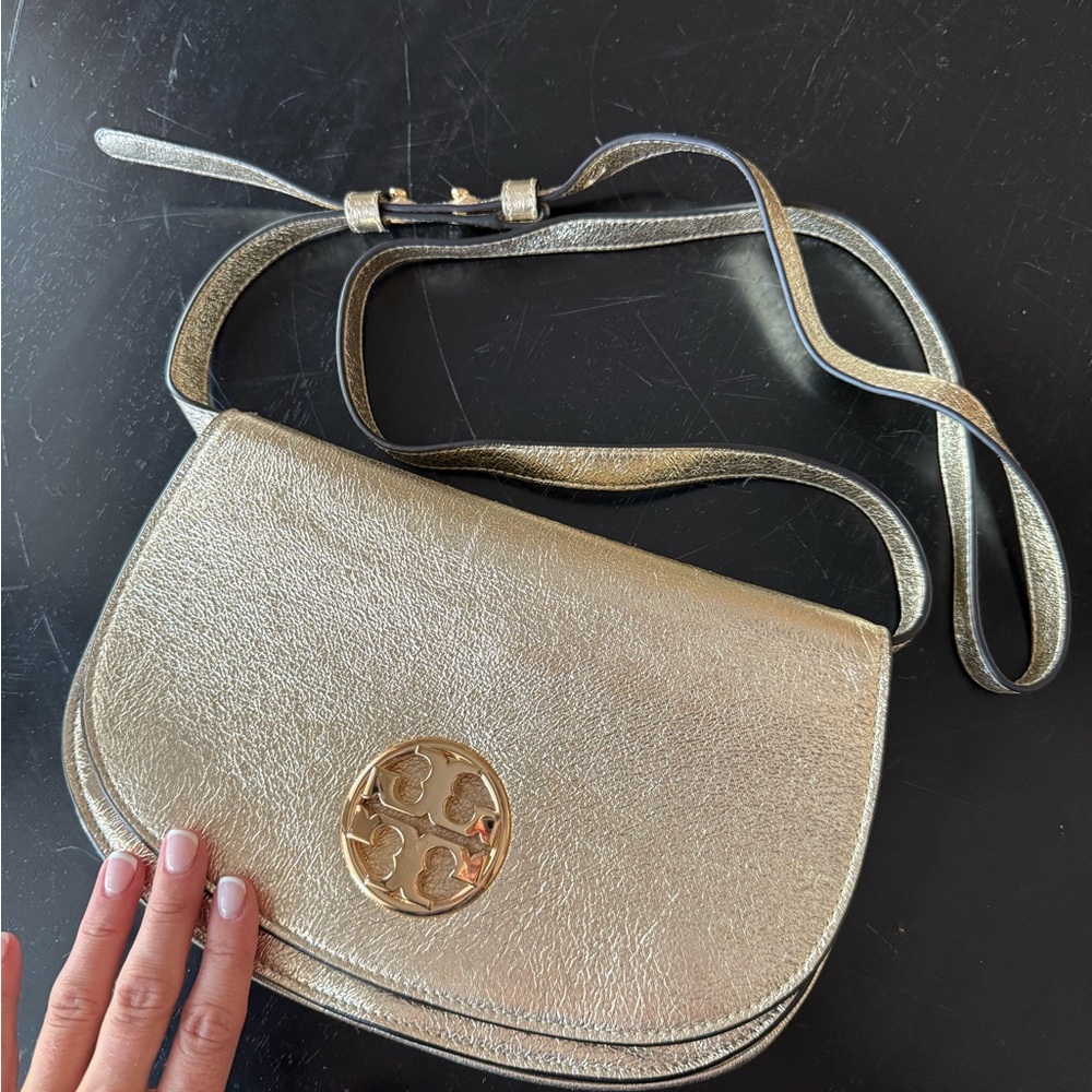 Tory Burch Gold Crossbody Bag
